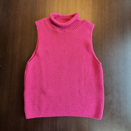 ZARA STRICKPULLOVER OHNE ÄRMEL XS