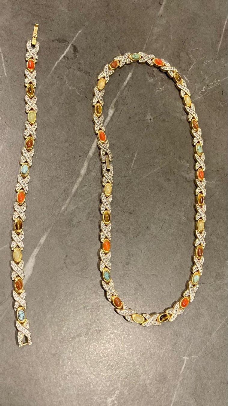 Altri gioielli: Set collana e bracciale con pietre colorate e strass – Usato da Biasca venduto da yac_2cc5