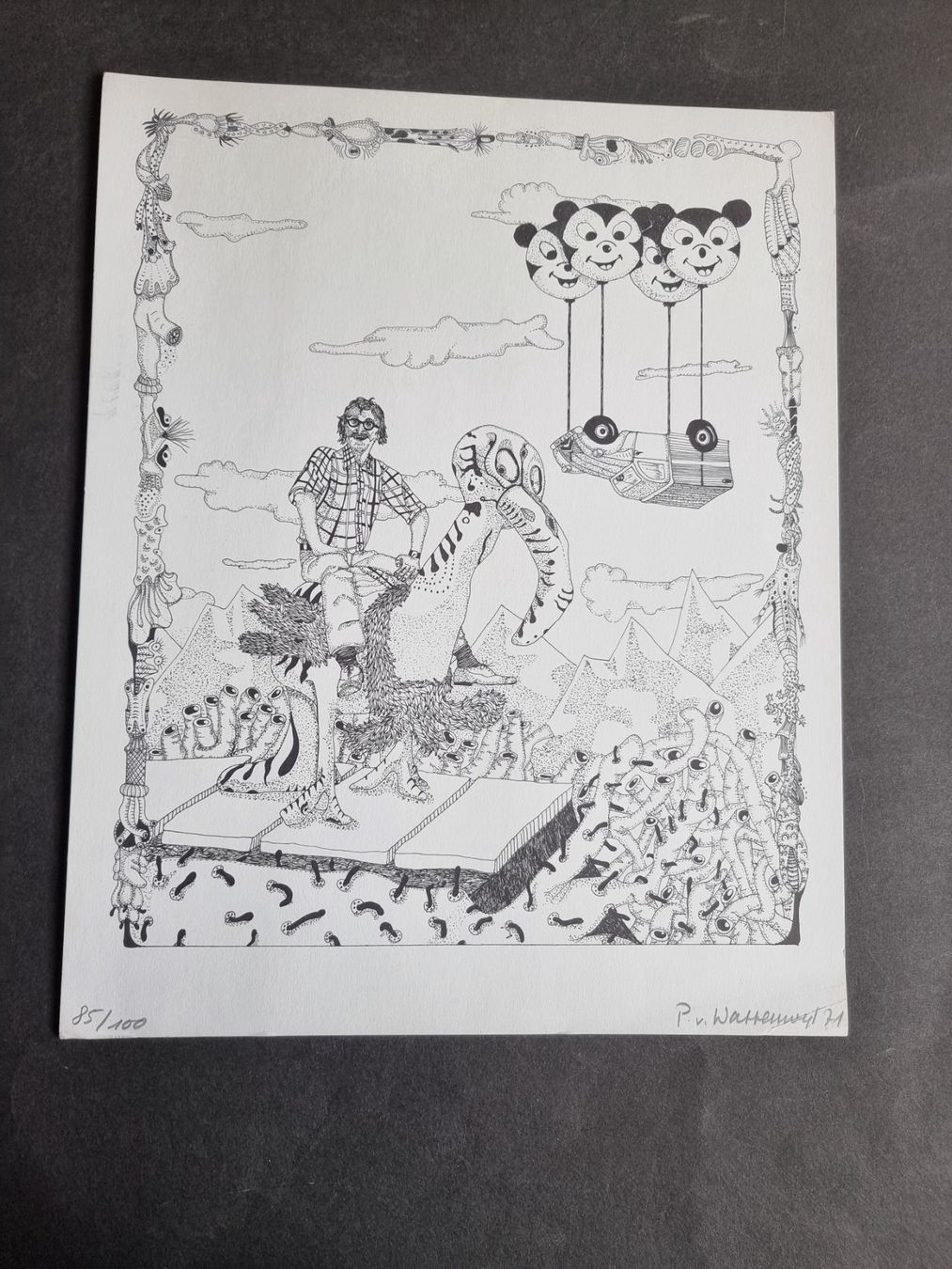 Grafica & Litografie: PETER VON WATTENYL SERIGRAPHIE SIGNIERT NUMMERIERT – Usato da Gersau venduto da grafik-kunst 2