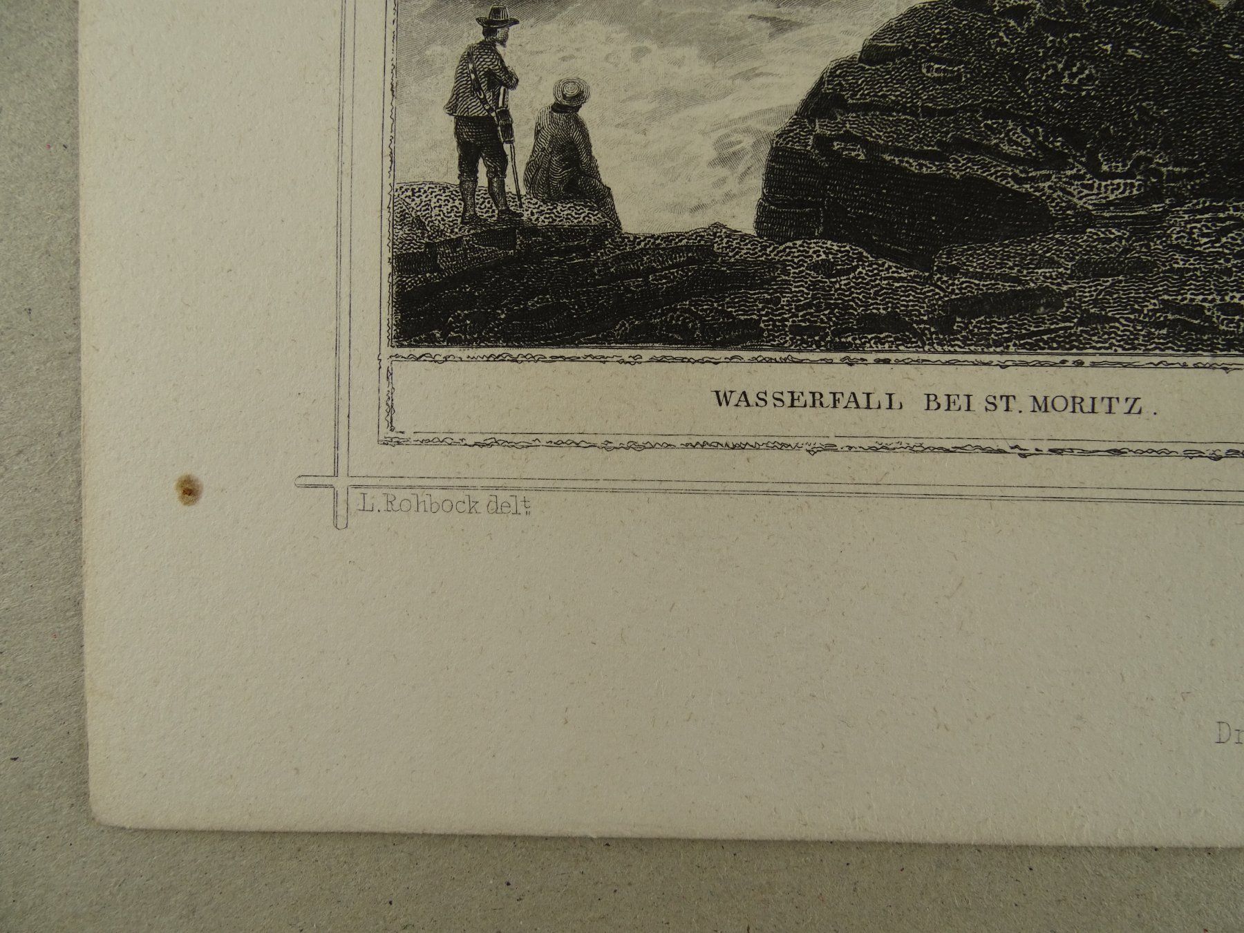 Incisioni: ST. MORITZ, STAHLSTICH NACH ROHBOCK 1870 – Usato da Grüningen venduto da Kartensammler 6