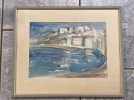 Aquarell Bild Malerei Meer Seeufer Künstlerin