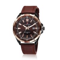 ⌚ Herrenuhr Armbanduhr Leder Braun Business Sport 47mm NEU