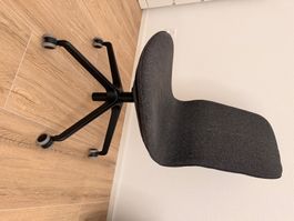Fauteuil bureau gris tissu bon état 68x92cm