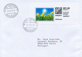 Webstamp Brief Priority nach Portugal 2014