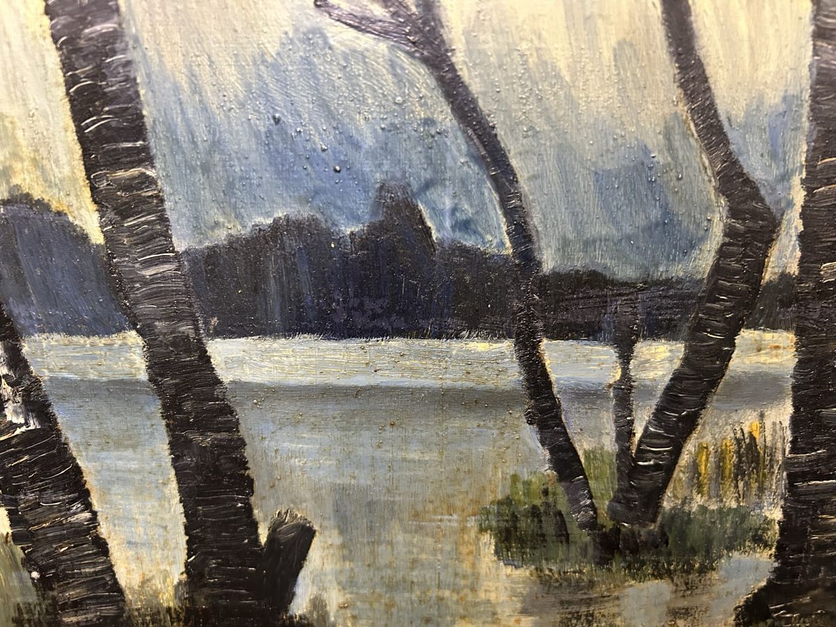 Dipinti: Wunderschönes Vintage-Ölgemälde auf Holzplatte – Usato da Glarus venduto da KunstWerkEr-LS87 4