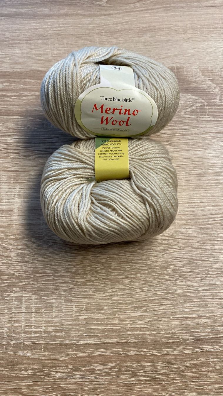 Lana: 6 x ca. 50 g Merino Wool, sand – Nuovo e nell'imballaggio originale da Wagenhausen venduto da FrauLang