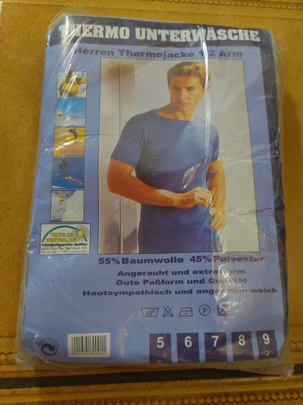 Biancheria intima: Thermoshirt Herren div. Grössen Hellgrau – Nuovo e nell'imballaggio originale da Erlinsbach venduto da pfunky
