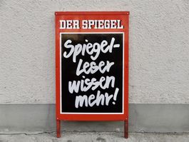 ALTES REKLAME BLECHSCHILD DER SPIEGEL