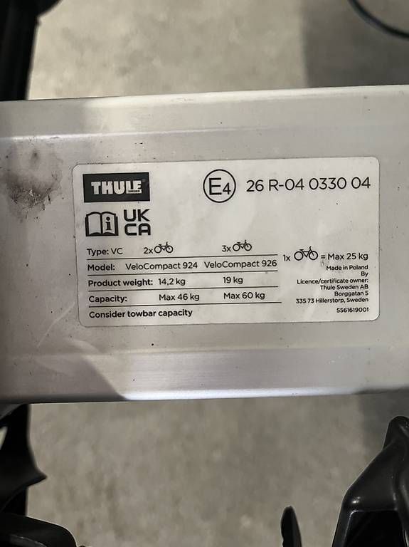 Thule Rimorchi: Thule Fahrradträger – Usato da Adliswil venduto da 6911carabietta
