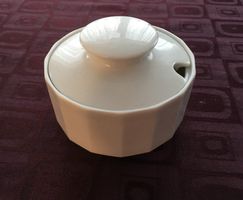 Zuckerdose - Rosenthal Polygon weiss