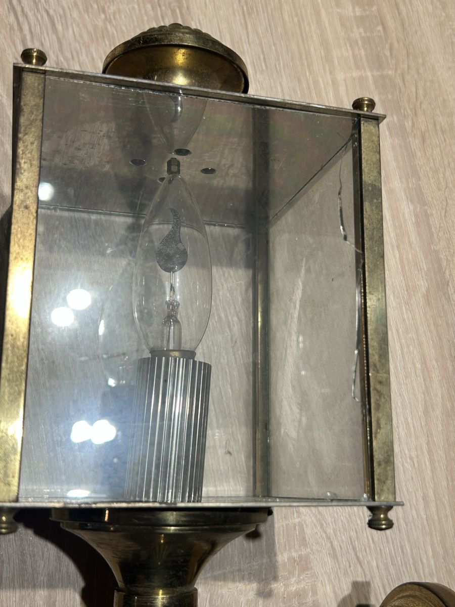 Lampen: Lanterne murale néoclassique, de la Maison Jansen 1940 – Gebraucht aus Thierrens von Bigla 4
