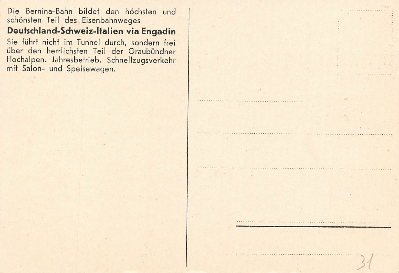 Cartoline postali: Bernina Bahn Eisenbahn – Usato da Biasca venduto da Blenio71 1