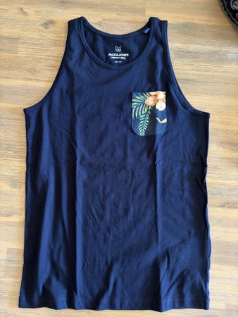 Debardeur Jack&Jones bleu marine - taille 164 neuf!