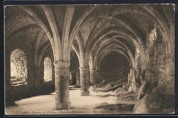 Ansichtskarten: Château de Chillon, Chapelle Militaire – Gebraucht aus Berlin von bartko-reher