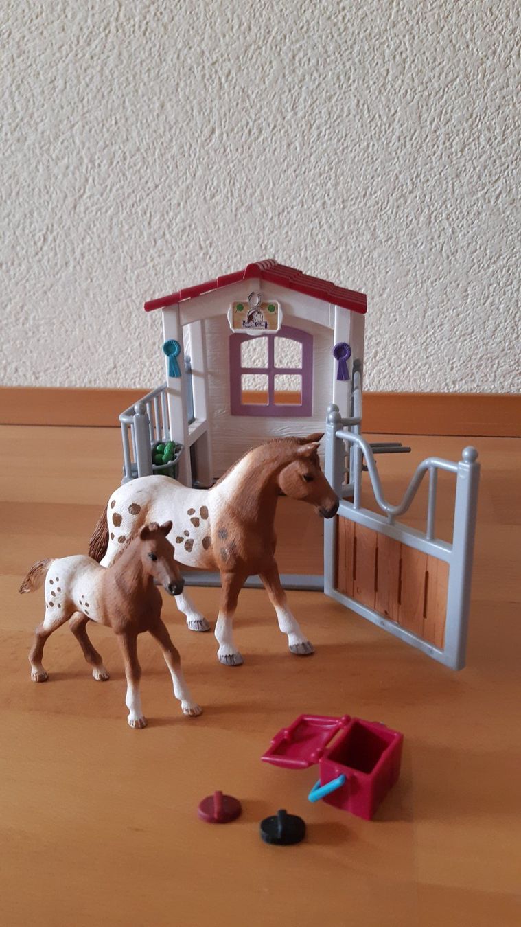 Schleich Giocattoli: Schleich Pferdebox mit Zubehör – Usato da Neftenbach venduto da Wuschu09 1