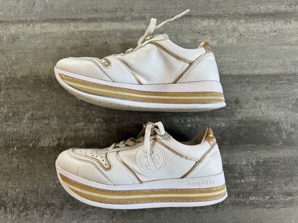 Bugatti Scarpe da donna: Sneaker Bugatti - weiss - gold - Grösse 37 - EU – Usato da Zürich venduto da Alot16 3