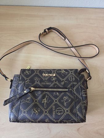 Giulia Picralli Umhängetasche Pferdemotive Kaffebraun/Beige 