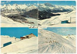 St. Moritz - 4 Bild AK Corviglia