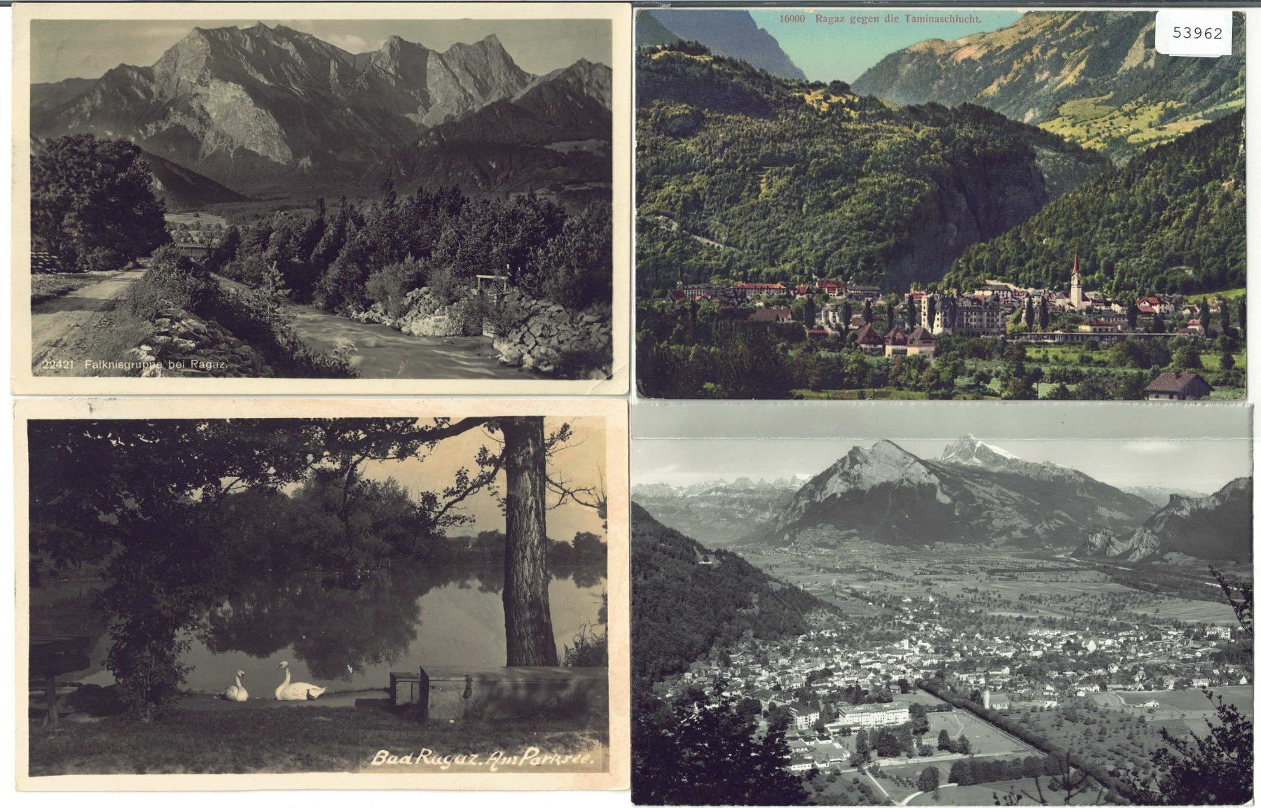 Ansichtskarten: 4 AK - Bad Ragaz – Gebraucht aus Ettingen von Kartenplanet