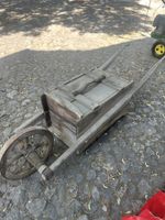 Antike Holz-Schubkarre Vintage – Garten Deko