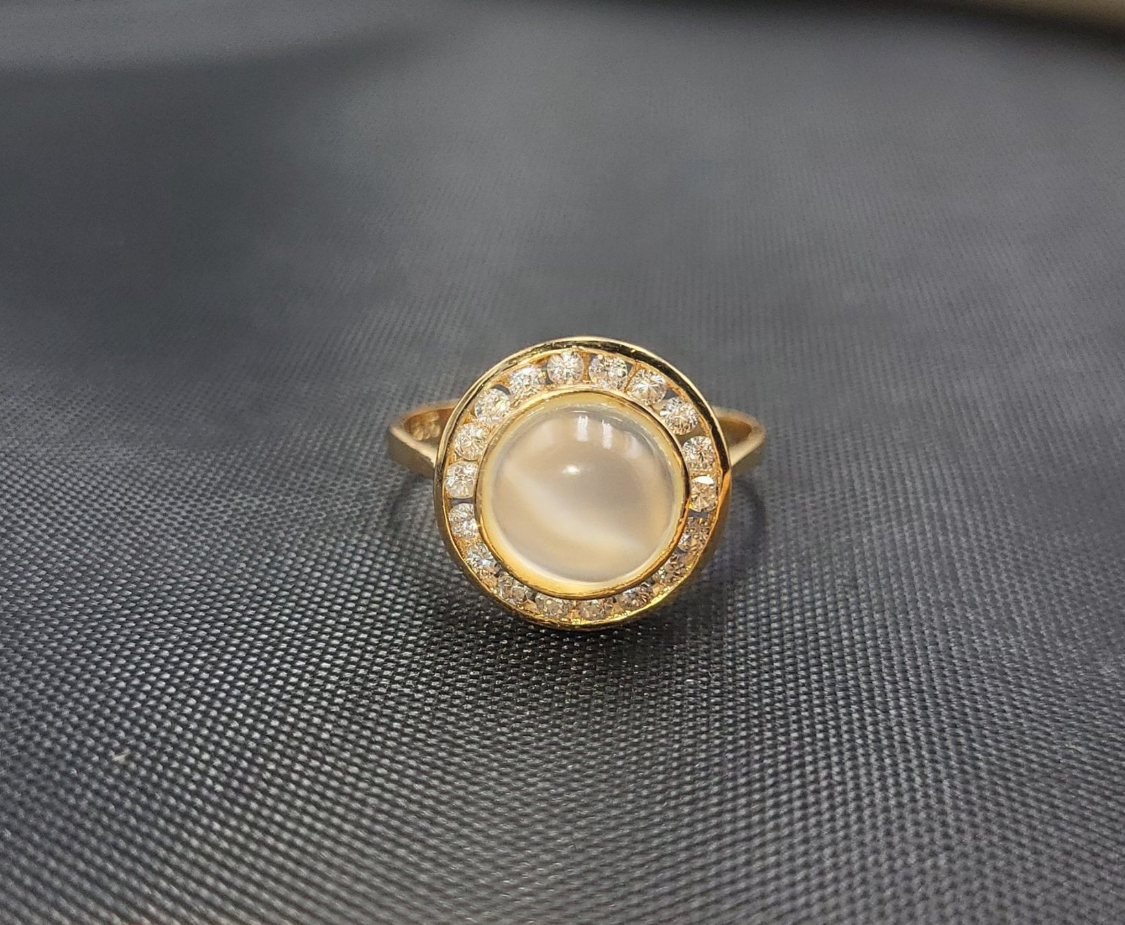 Anelli: Gold 585 Ring Mit Mondstein und steine – Usato da Wald ZH venduto da Dasilver 6