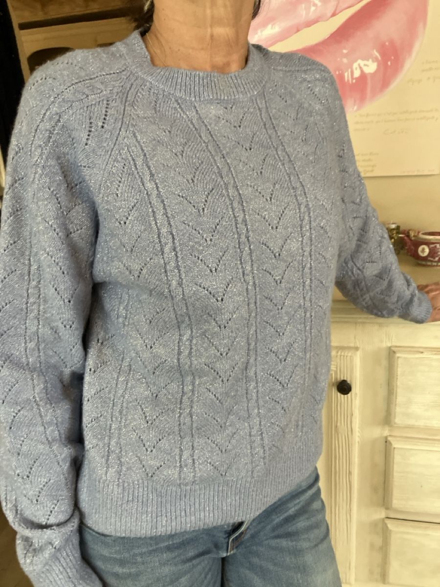 Pulls & Sweat-shirts: Winter Strickpullover, hellblau, Grösse M, sehr warm! – D'occasion à Muralto par jac_hkz5