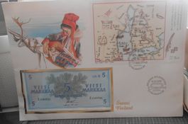 Finnland Briefmarke 5 Markkaa mit Motiv Rehntier 1985 4-er