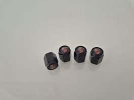 Ventilkappen ( Porsche Logo, schwarz)