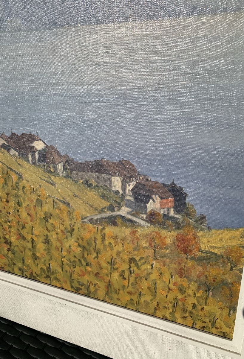 Tableaux: Tableau ancien A. Duplain, Lac Léman Rivaz – D'occasion à VEVEY par Nath66 3
