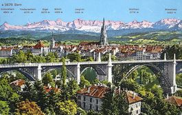 BERN Brücke mit Alpenpanorama