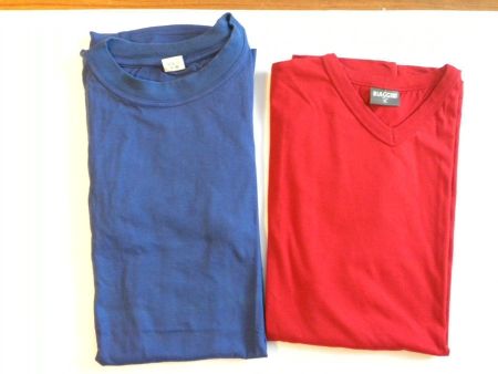2 T-Shirts, Biaggini XL, Rot & Blau
