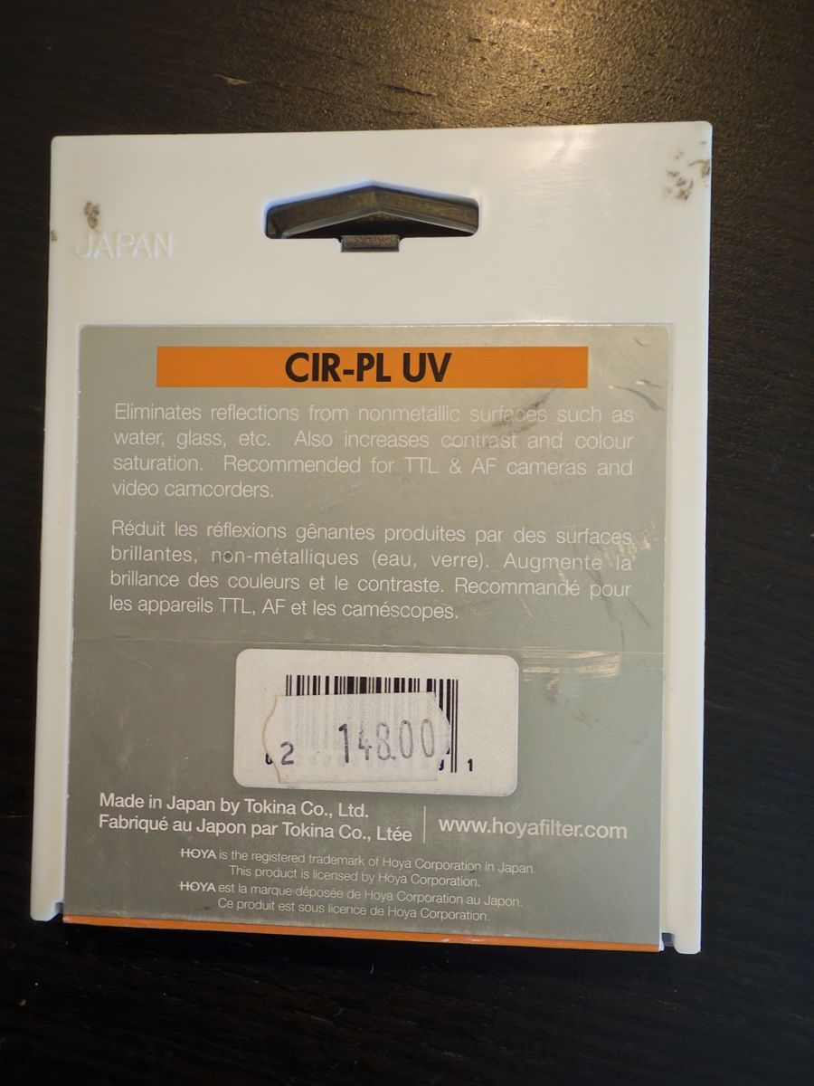 Filtri: Polarisationsfilter Hoya CIR-PL UV 77mm – Usato da Winterthur venduto da ullutau 2
