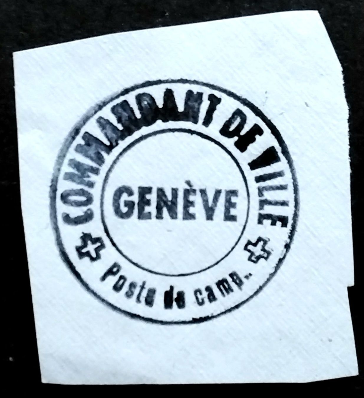 Alle Briefmarken: FP-Ausschnitt 2.WK, Commandant de Ville, Genève, Ter – Gebraucht aus Niederuzwil von LichtPhil
