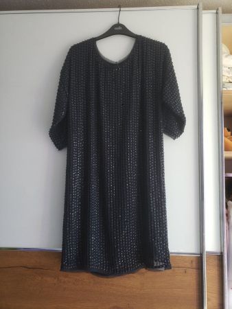 Marc Cain Kleid schwarz, Pailletten, N3 (38)->Ukraine Spende