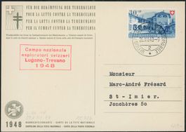 1948 - Pro Patria - Bundesfeierkarte - Automobilpostbüro