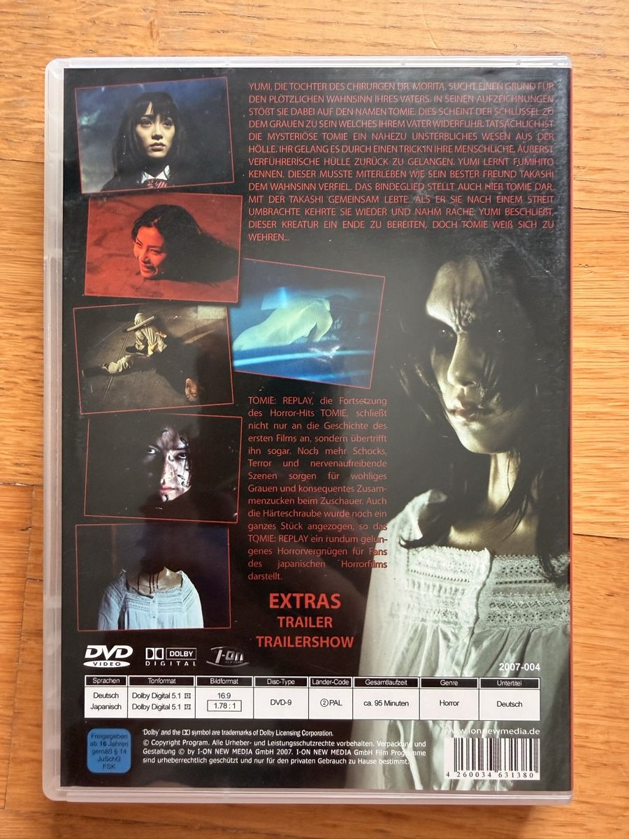 Tutti i DVDs: Tomie Replay (2000) - DVD – Usato da Kölliken venduto da nerdorado 1