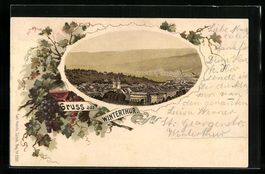 Litho Winterthur, Panorama der Stadt mit