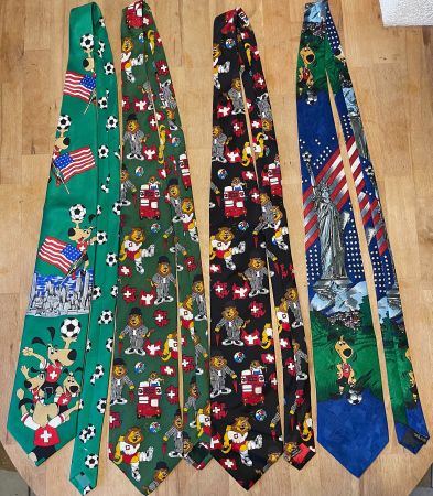 Tie Nati Swiss Football World Cup 94 USA Silk Swiss Made