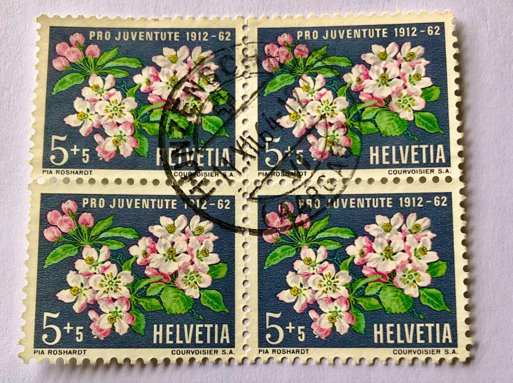 Tutti i francobolli:  Viererblock Nr.J 193 Stempelt  1962    – Usato da Aarau venduto da Billa007
