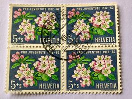  Viererblock Nr.J 193 Stempelt  1962   