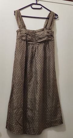 Robe Maje MAEVA imprimée marron T1