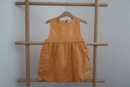 Hessnatur Leinenkleid Kinder Gr. 86/92 – orange