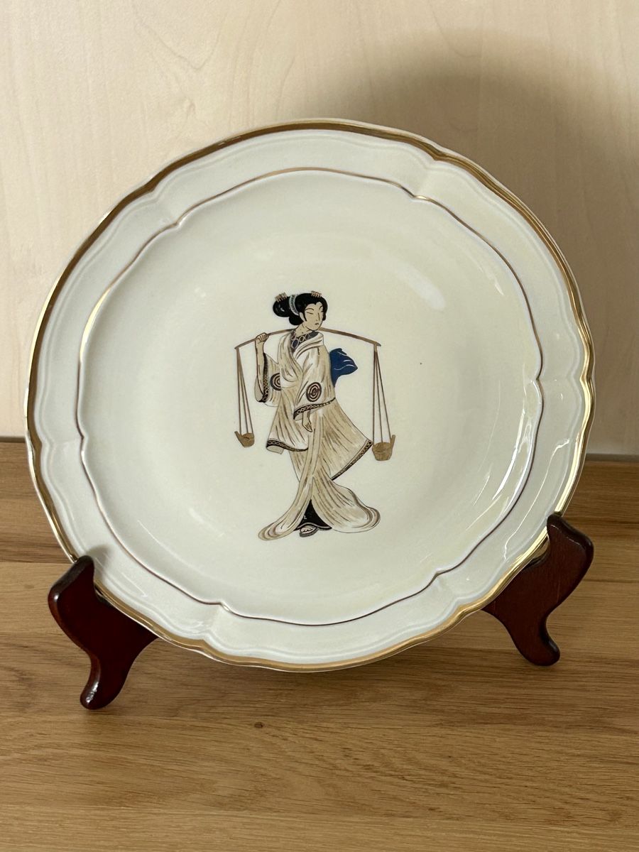 Bernardaud Piatti: Bernardaud Limoges Teller 22 cm Japanerin – Usato da Wettingen venduto da Mmccl 5