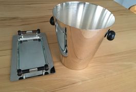 Edle Set: Champagner,- Weinkühler/ kanape-Plate versilbert