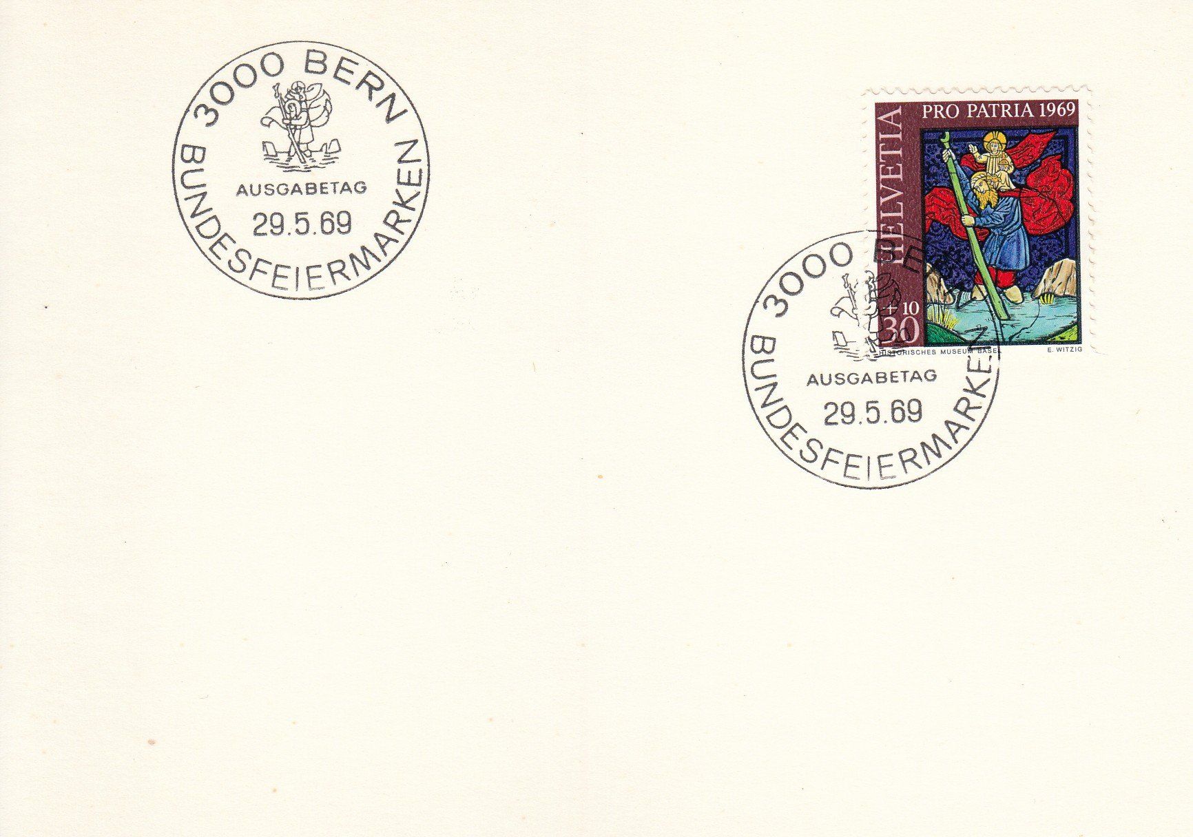 Tutti i francobolli: 1969 Pro Patria 4 FDC Einzelmarken – Usato da Spreitenbach venduto da Mustang_1105 2