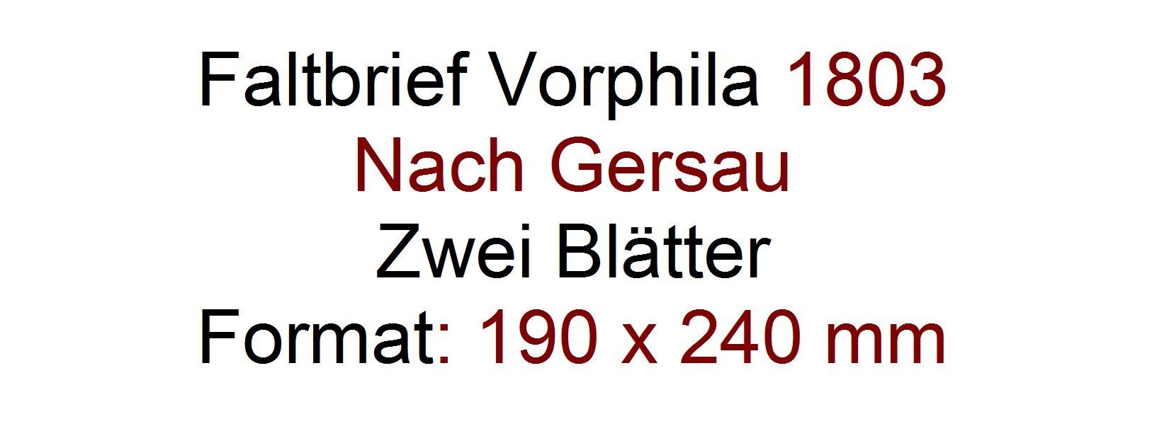 Tutti i francobolli: Faltbrief Vorphila 1803 – Usato da Flamatt venduto da samowarow 3