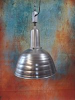 Alte Aluminium Industrie Lampe Alumag