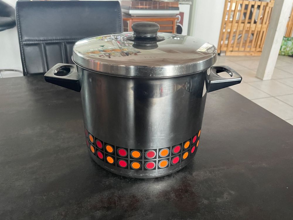 Marmite Vintage Émail Orange (Mid-Century