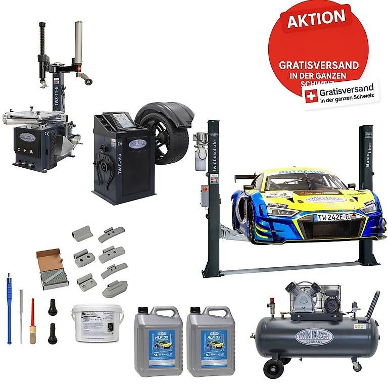 Twin Busch Hebebühne & Wagenheber: Autolift Set Werkstatt Set Basic – Neu und originalverpackt aus Rüthi (Rheintal) von Toptool-3 1