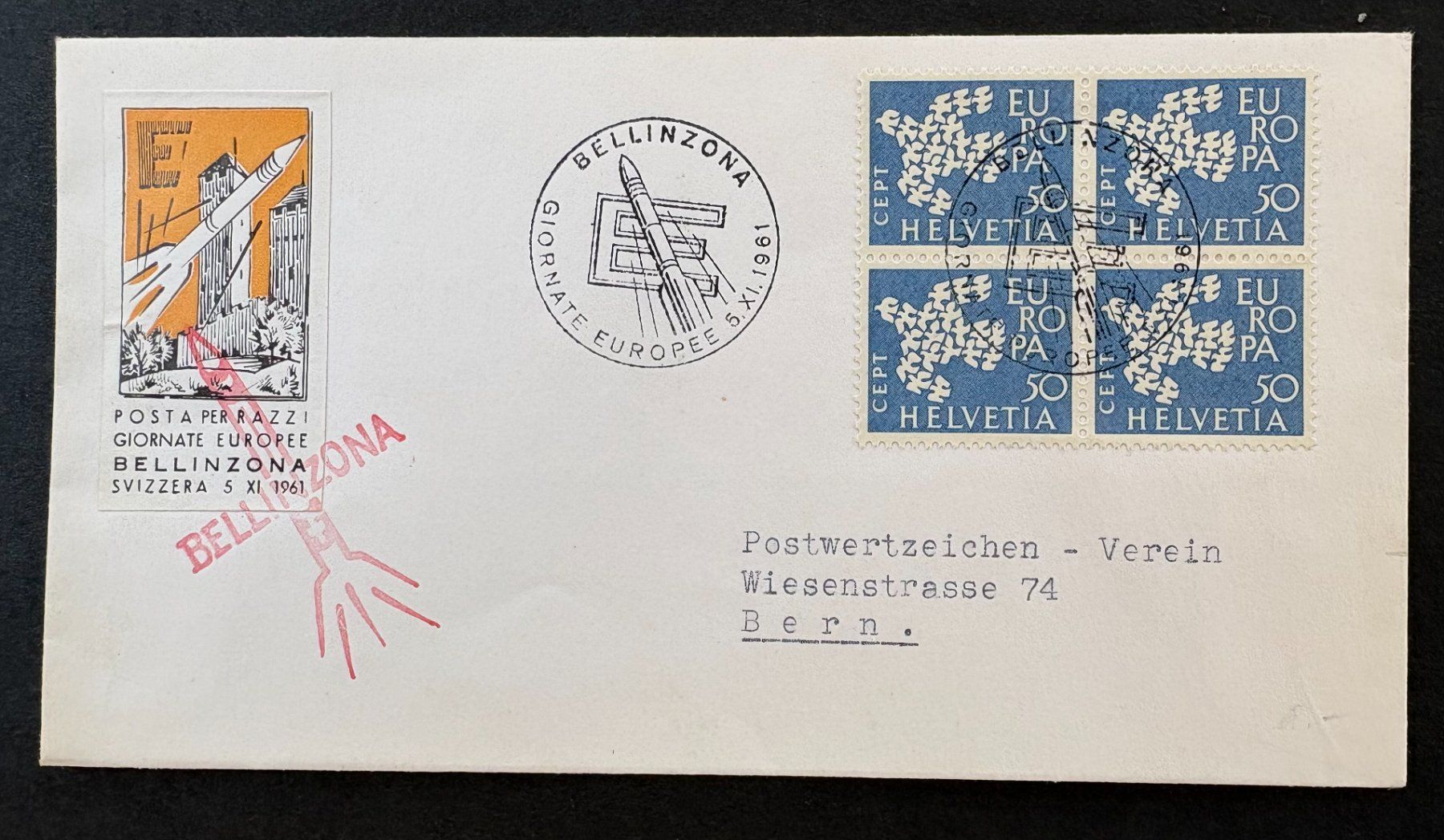 Tutti i francobolli: BELLINZONA 5.XI.1961 – Usato da Ostermundigen venduto da crazy-horse-1840